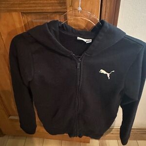 Puma Girls Black Hoodie Jacket